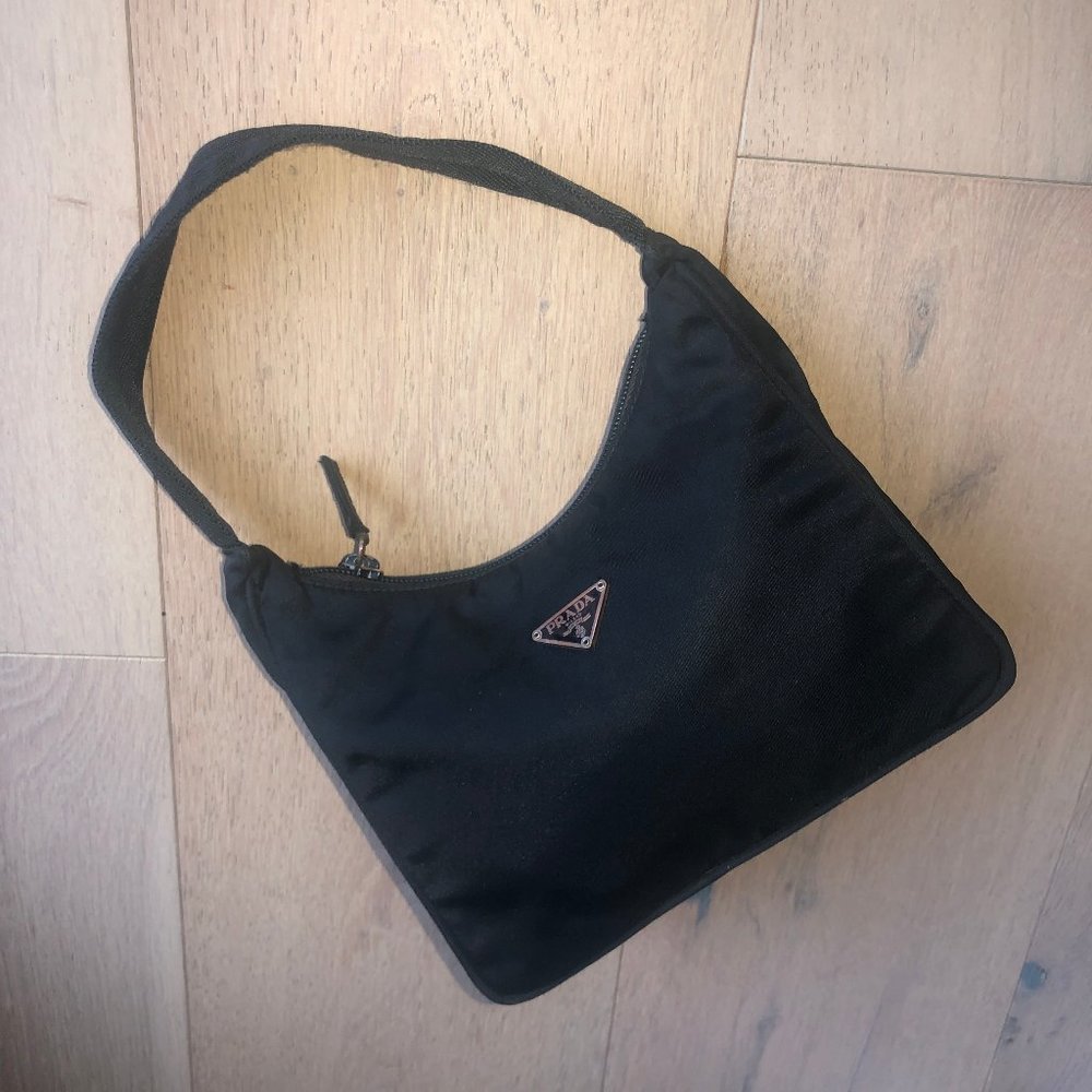 Prada Shoulder Bag - Tessuto Mini Hobo, Black Nylon
